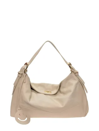Luisa Vannini Beige Rindsledertasche