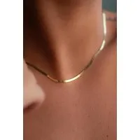 Einzelstück Schlangenkette Halskette ITALIAN COLLIER Gold