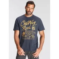 Man's World T-Shirt Kurzarm, Regular Fit, mit Print, Rundhals, im Used-Look