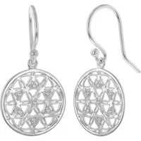 trendor Paar Ohrhänger 15935, für Damen mit Mandala-Motiv 925 Sterlingsilber
