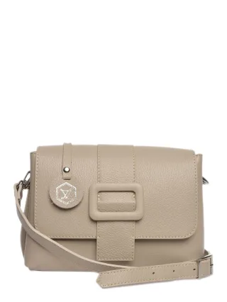 Luisa Vannini Beige Rindsledertasche