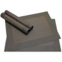 matches21 HOME & HOBBY Platzset Tischsets BORDA 4er Set Braun als Tischuntersetzer, (4-St), Abwaschbare Platzsets als Tischunterlagen für Ess-Tisch Tisch-Deko