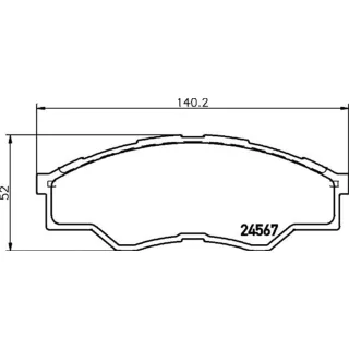 Hella Bremsbel?ge vorne Toyota Hilux 7 2,5 8DB355013-471