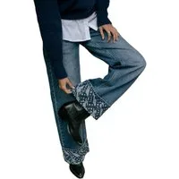 Freeman T. Porter Relax-fit-Jeans Kate Denim - Weite Jeans mit breiten Umschlägen - Baggy Fit