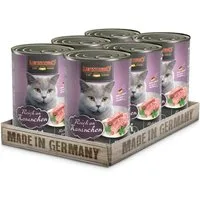 Leonardo Catfood Kaninchen - hochwertiges Nassfutter ohne Getreide & Zucker 6x400g, Nassfutter für: Katzen