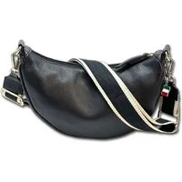 FLORENCE Umhängetasche Florence Umhängetasche Citytasche (Umhängetasche, Umhängetasche), Damen, Jugend Tasche Echtes Leder schwarz, Made-In Italy