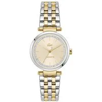 Lacoste Quarzuhr ORBA 2001449, Armbanduhr, Damenuhr, Edelstahlarmband, analog, Glaskristalle