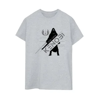 Star Wars - T-shirt OBI-WAN KENOBI JEDI KNIGHT - Femme (Gris chiné)