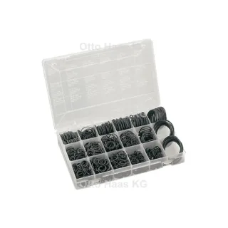 HAAS O-Ring-Sortiment 4144 für Kludi Armatur, 845 Stück, 270x180x2mm, Gummi, transparent