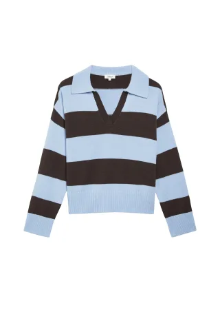 s.Oliver - Strickpullover blau/braun - Gr. - 38