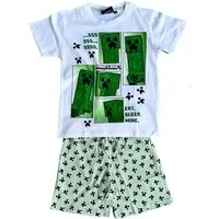 Minecraft Pyjama MINECRAFT Shorty Pyjama Jungen + Mädchen kurzer Schlafanzug