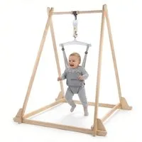 Mamabrum Babyschaukel Mamabrum Baby Jumper Holz mit Gestell höhenverstellbar