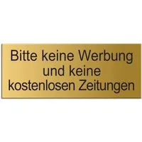 OFFORM DESIGN Hinweisschild Bitte keine Werbung und keine kostenlosen Zeitungen