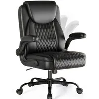 COMHOMA Chefsessel Bürostuhl Schreibtischstuhl höhenverstellbar mit hohe Rückenlehne (Packung), Wippmechanik Ergonomisches Design mit gepolsterten Armlehnen