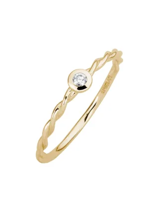 Lyomi Ring 585/- Gelbgold 1 synth. Diam. 0,04ct.