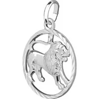 unbespielt Sternzeichenanhänger Anhänger Sternzeichen Löwe 925 Silber 15 mm, Silberschmuck für Damen und Herren