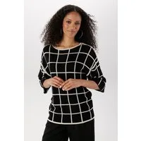 Aniston SELECTED Strickpullover mit auffälligen Karomuster allover - NEUE KOLLEKTION