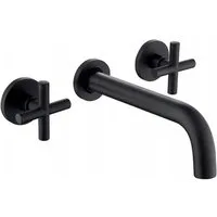 wohnwerk.idee Unterputzarmatur Armatur Wandarmatur Wasserhahn Unterputz Schwarz Design Exit