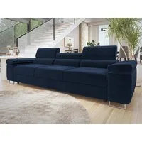 MIRJAN24 Sofa Torezio 3, Einstellbare Kopfstützen, 263x102x70-90 cm