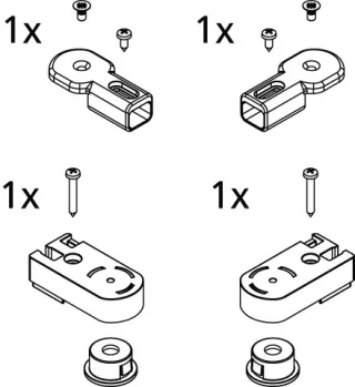 Kermi EBCC012 Set Lager oben, silber hochglanz, 2534742 2534742