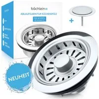Bächlein Ablaufgarnitur Pop-up Küchenablauf, Ablaufgarnitur für Küchen-Spüle Pop-Up Funktion
