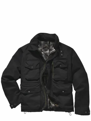 Herrlicher Herren Jacke Takeda Schwarz 58 % Polyester, 42 % Baumwolle