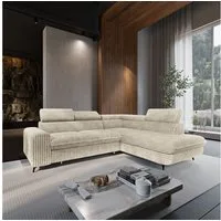 Masseno Ecksofa VELISS mit Schlaffunktion L-Form, Sofa mit Bettkasten