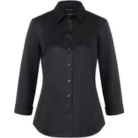 Karlowsky Fashion Kurzarmbluse KARLOWSKY Damen Bluse ACTIVE-STRETCH 3/4-Arm Slim-Fit Schwarz