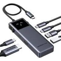 Uno USB-C Hub CM888 6-in-1 , Dockingstation silber