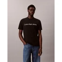 Calvin Klein Jeans T-Shirt Rundhalsausschnitt, Regular Fit, Logoschriftzug