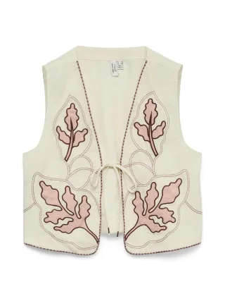 VERO MODA - VMJAMILA S/L VEST WVN BTQ GA Birch - Gr. - L