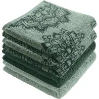 Erwin Müller Handtuch Handtuch "Bühl" 4er-Pack, Frottier/Jacquard, Walk-Frottier Motiv