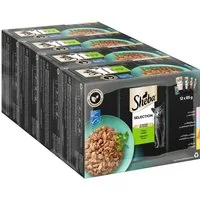 Sheba SHEBA® Portionsbeutel Multipack Feine Vielfalt in Sauce 4 x 12 x 85g, Nassfutter für: Katze