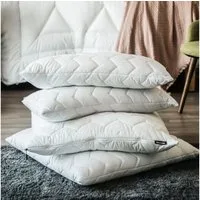 Dunlopillo Baumwollkissen Life 40x80 oder 80x80 cm, Dunlofill® Vital High-Tech-Faserbällchen, Füllung: Polyester, Bezug: 100% Baumwolle, Seitenschläfer, Bauchschläfer, Rückenschläfer, Aqua-Clean-Gewebe, allergikerfreundlich, pflegeleicht