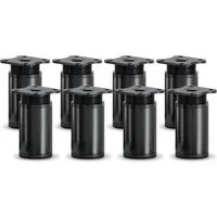 sossai® Möbelfuß Runde Schrankfüße, 4er & 8er Set, höhenverstellbar, (8-St), Farbe: Schwarzmatt