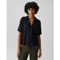 OPUS Kurzarmshirt Sajacki aus glattem Jersey mit Stretchkomfort Der überschnittene Arm sorgt für eine relaxte Silhouette