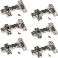 SO-TECH® Türbeschlag Topfband T45 / T52, Eckanschlag, mit Dämpfer + Kreuzplatte (6 St), Scharnier Scharniere Topfscharniere