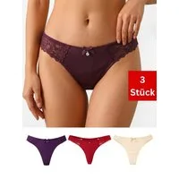 Elegant Love Tangaslip Tangas mit Schleife & Zieranhänger, Unterwäsche (Set, 3-St., 3er-Pack) Sexy Damen-Strings – Komfortable Hüftslips