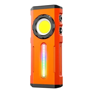 Bikight 2000LM High Brightness LED EDC Flashlight WIth COB Sidelight RGB Light Long Battery Life Outdoor Colorful Ambien