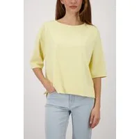 Monari Sweatshirt Sweatshirt Basic Prägedruck Relaxed fit mit Präge-Emblem