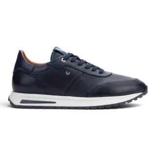 Martinelli Herren blaue Ledersneakers Trainer Schnürschuhe – Hanbury