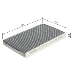 Bosch Aktivkohle-Innenraumfilter Citroen DS Peugeot 1987432379