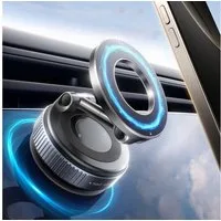 FOUORTUNATE-BEE Handy-Halterung Upgraded Vakuum Magnetischer Handyhalterung Auto, (für Magsafe Autohalterung,Saugnapf Handy Halterung Auto, [89+LBS Saugleistung & 2800gf Stärkster Magnet], 360° Drehbar)