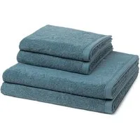 ROSS Handtuch Set Vita, Walkfrottee (Spar-Set, 4-St), 2 X Handtuch 2 X Duschtuch im Set - Baumwolle - Saugstark