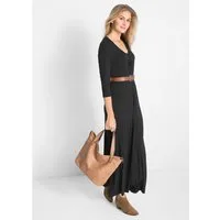 bonprix Maxikleid für Casualmode im Frühjahr und Sommer, A-Linie, mit 3/4-Ärmeln