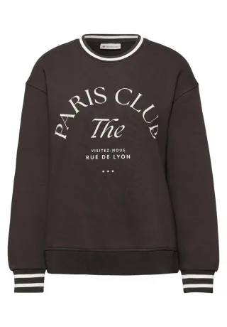 Street One - Loose Fit Print Sweatshirt braun - Gr. - 36