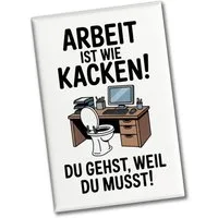 speecheese Magnet Klo am Arbeitsplatz Souvenir Souvenir Magnet - Arbeit ist wie kacken