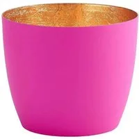 Giftcompany Kerzenhalter Windlicht Madras Neon Pink Gold