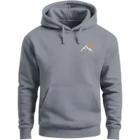 Neverless Hoodie Herren Hoodie Minimal Mountain Kapuzensweatshirt Logo Bergmotiv