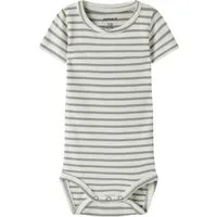 Name It Kurzarmbody NBNBANI SS BODY NOOS Baumwollmischung, Jersey Rippqualität